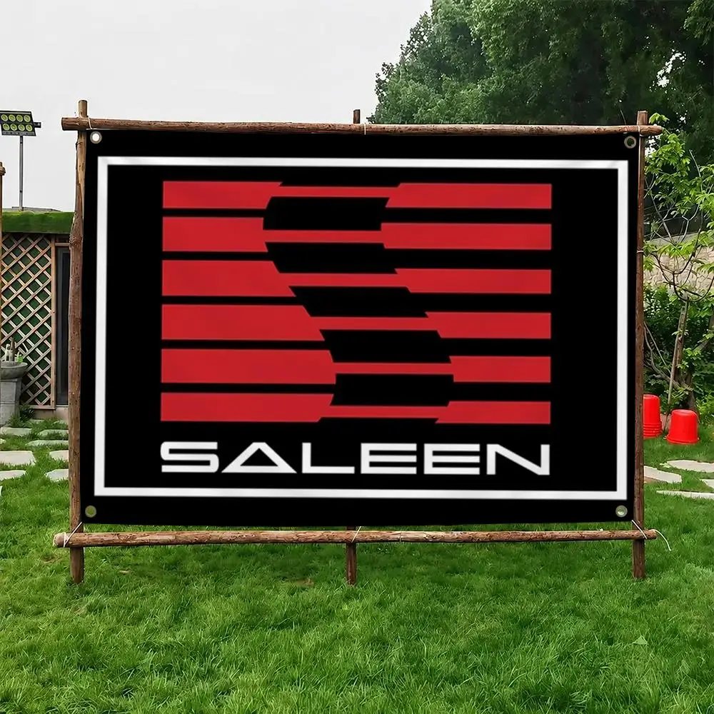S-Saleens Mustang Custom Racing Car Flags Custom Wall Hanging Background Art Banner For Bedroom Home Living Room Outdoor Decor