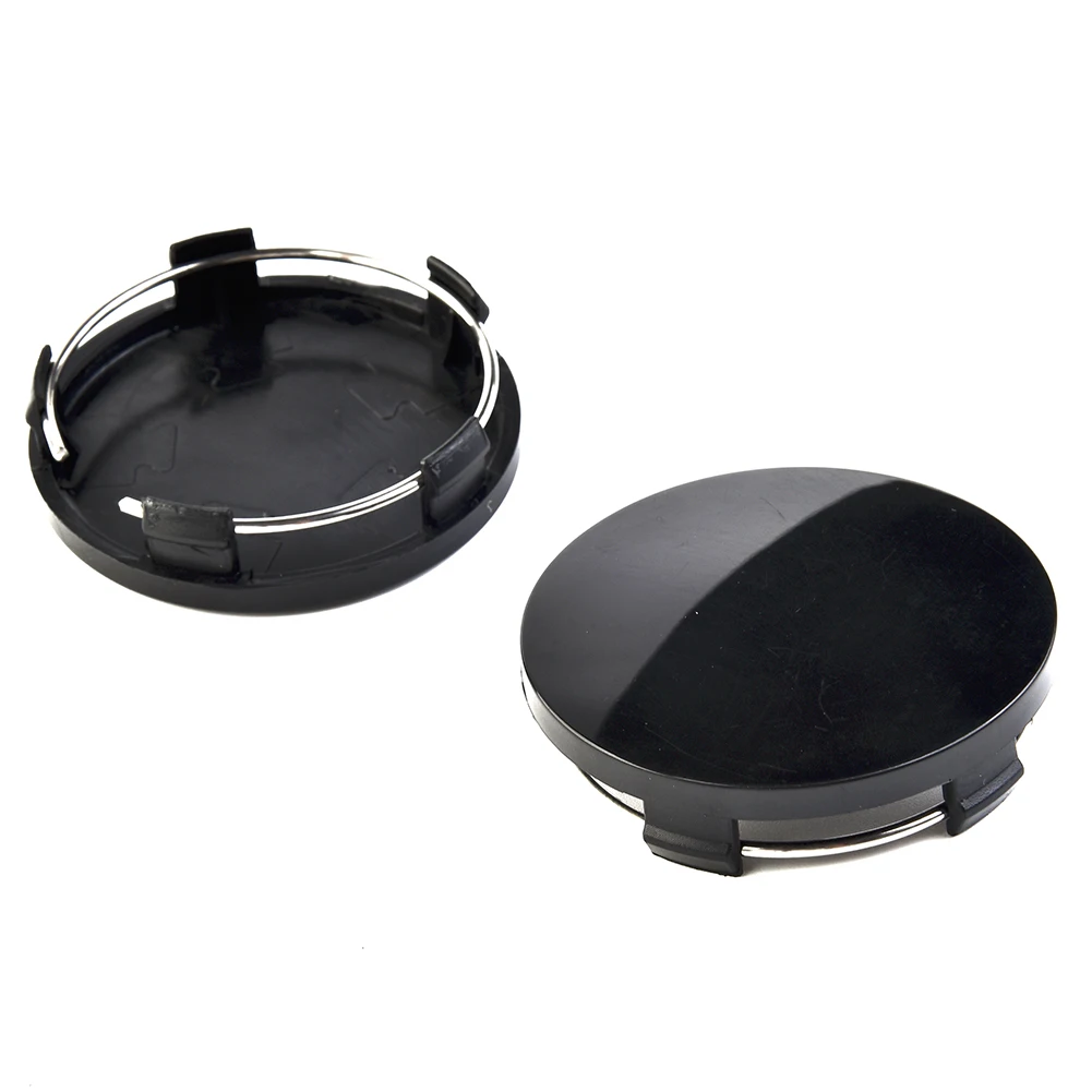 4pcs 60mm Car Vehicle Wheel Hub Center Cap Cover ABS Black/Silver Universal Hub Center Covers Exterior Accessories