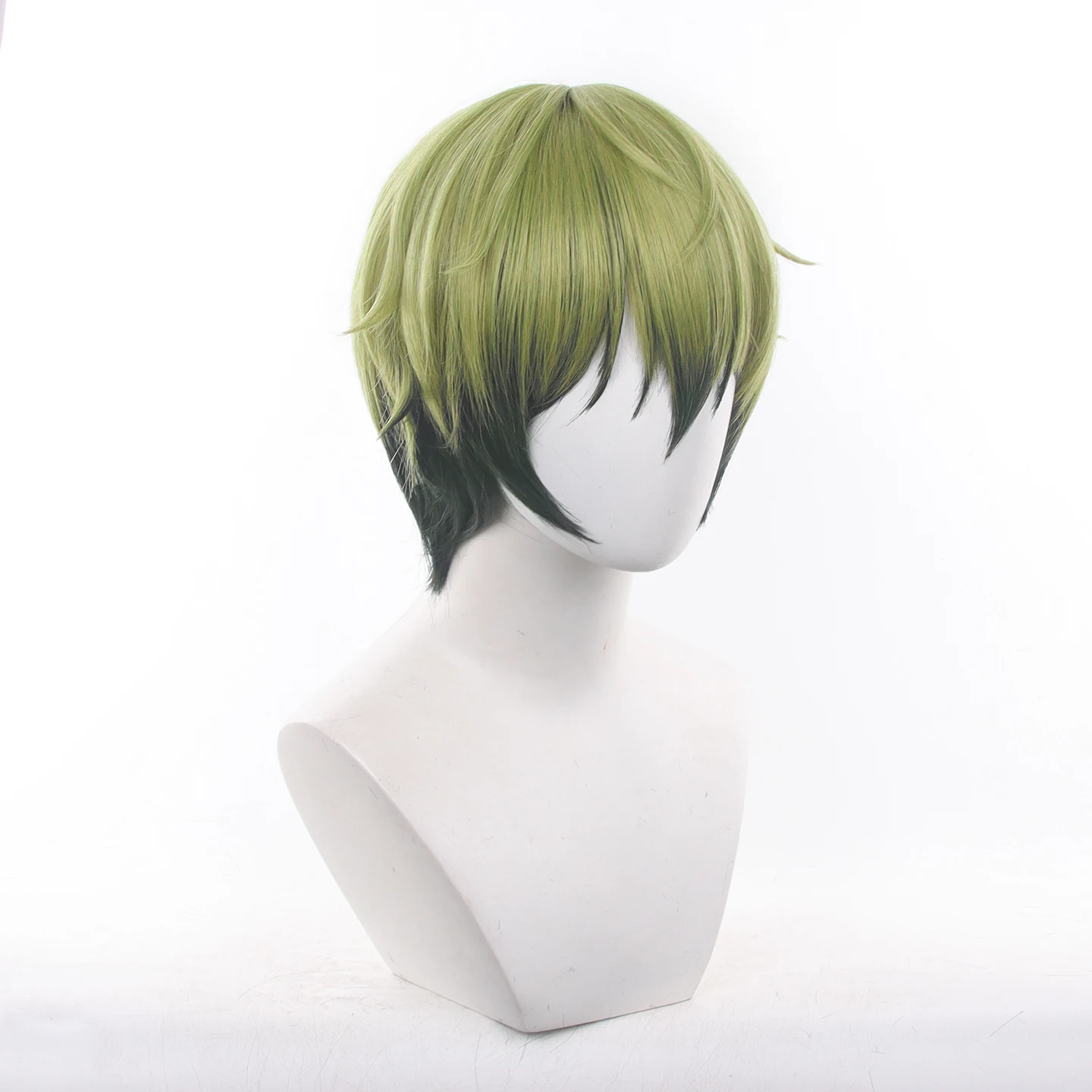 Naoya Zenin Cosplay Perücke JJK Jujutsu Kaisen Anime Kurzes grün-schwarzes Haar Hitzebeständige Faser + Gratis Ohrringe für Damen Herren Hallo – Detail 2