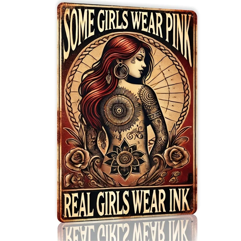 [  Tattoo Wall Art]  Metal Wall Art Sign - 