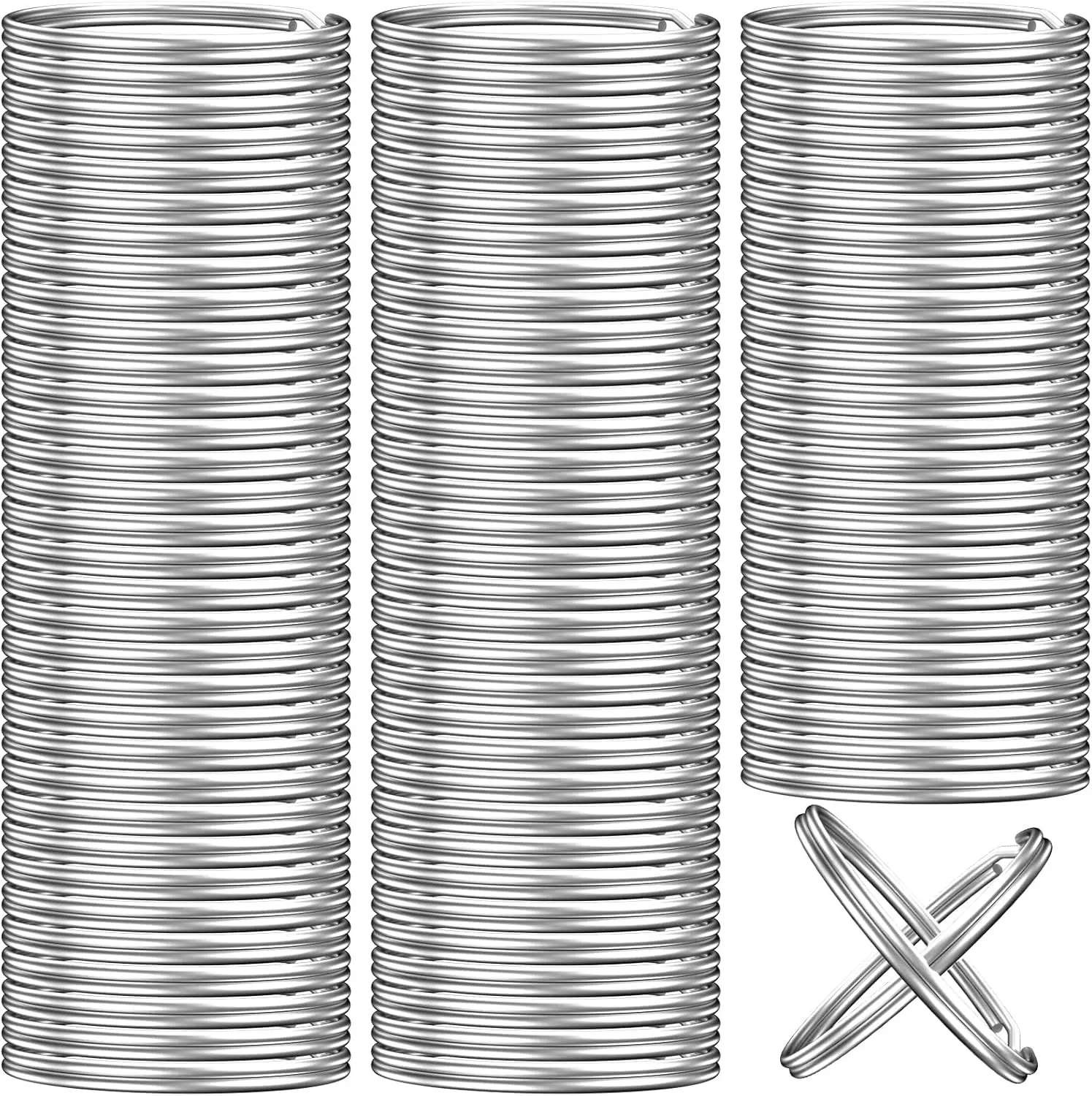 

300PCS Key Rings Bulk, Split Key Rings for Crafts, 1 Inch (25mm) Metal Keychain Rings