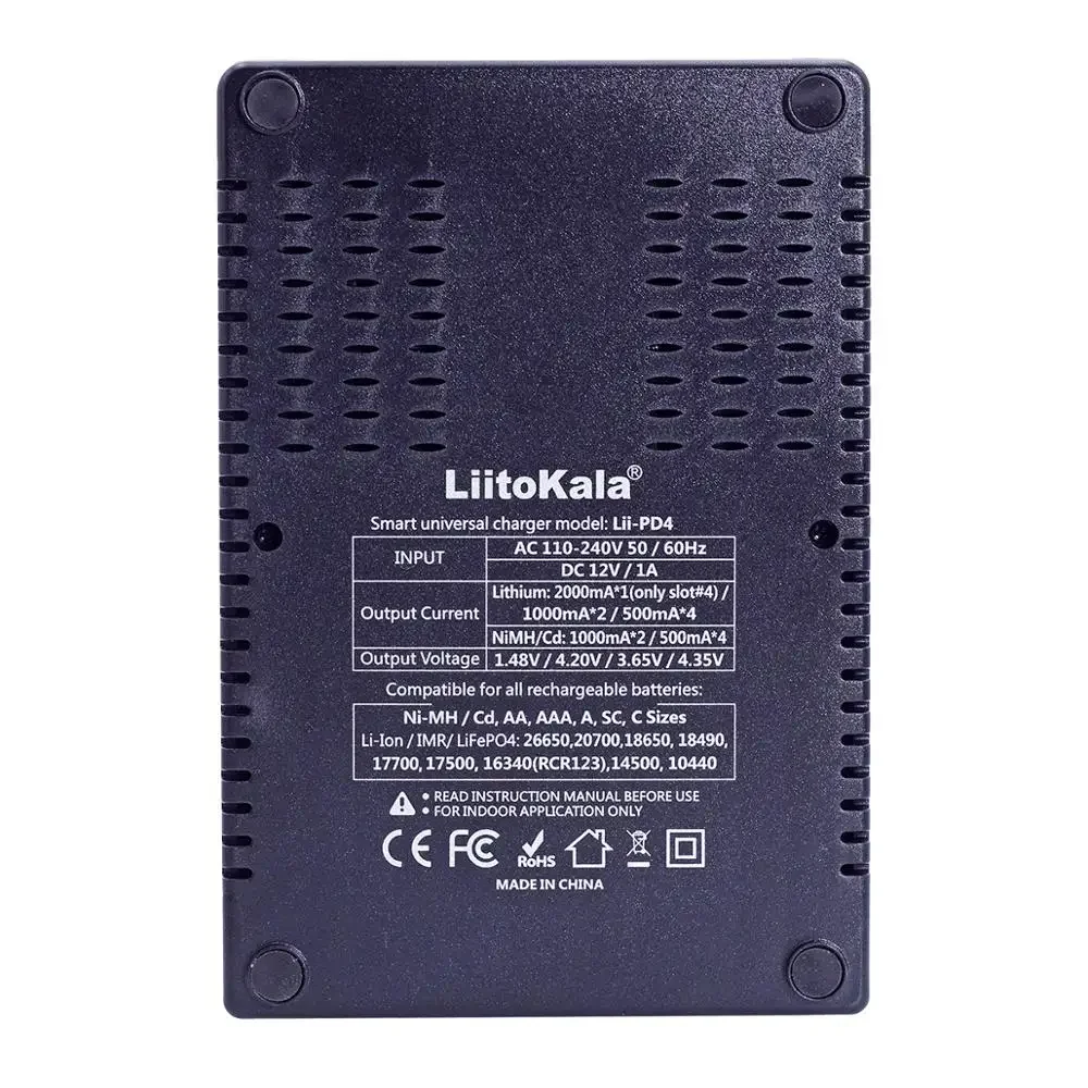 Liitokala Lii-PD4 Lii-PD2 Lii-402 Ładowarka litowo-jonowa LiFePO4 3,2 V 3,7 V 3,8 V 1,2 V 25500 18650 18350 26650 20700 14500