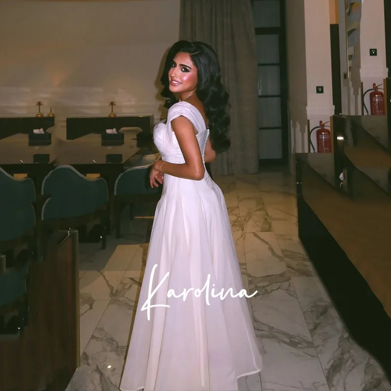 

Elegant lvory Organza Evening Dresses Women Spaghetti Straples A Line Formal Occasion Dresses Modeat Prom Gown Customized