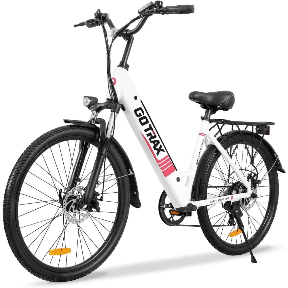 

26" Electric Bike, Max Range 30Miles(Pedal-assist1) & 15.5Mph Power by 250W, 3 Riding Modes & Adjustable Seat, 7-Speed