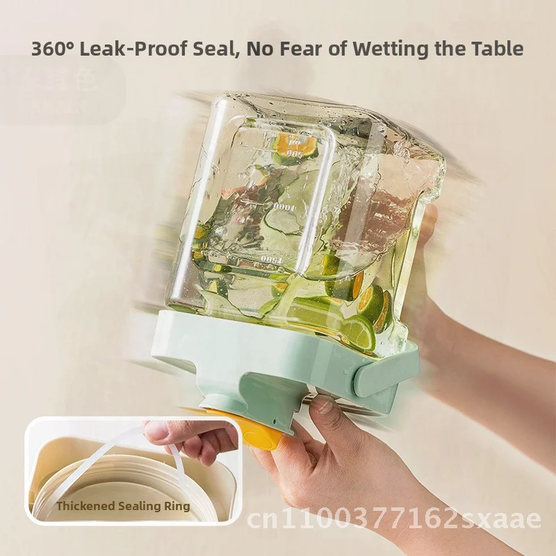 

Household Large Capacity Beverage Barrel Cold Water Kettle with Faucet Household Cold Water Bottle Fruit Tea Barrel