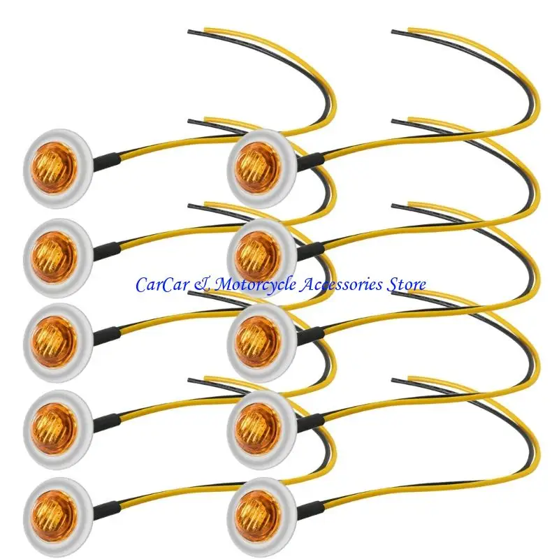 G5AD 12V 24V Universals Truck Truck Tailer Light Side Marker Light Lamp #2