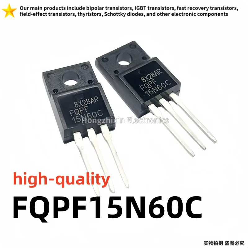 10PCS high-quality FQPF15N60C TO-220F FQPF15N60 15N60C 15N60 15A600V MOS field-effect transistor
