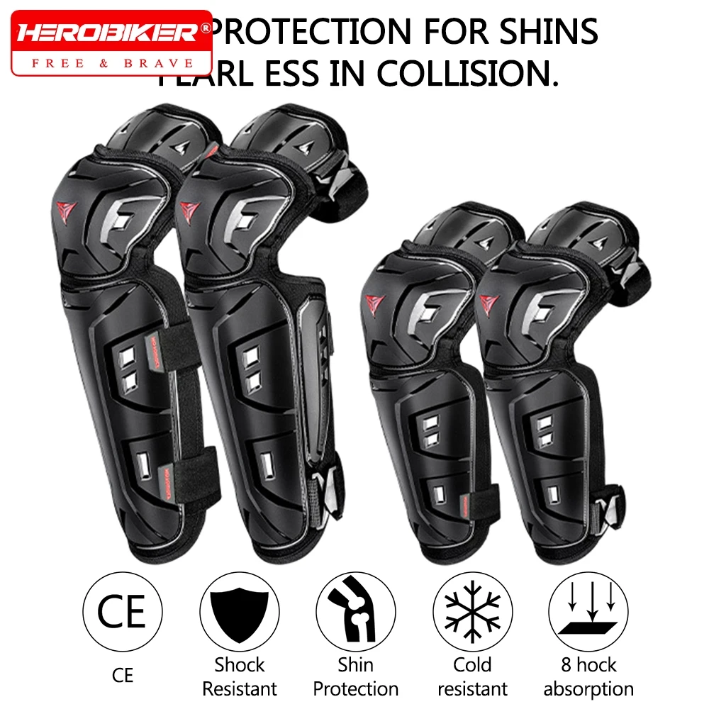 

4pcs/set Knee Elbow Protective Pads Motorcycle Motocross Skating Protectors Riding Protective Gears Outdoor Sport Equipment