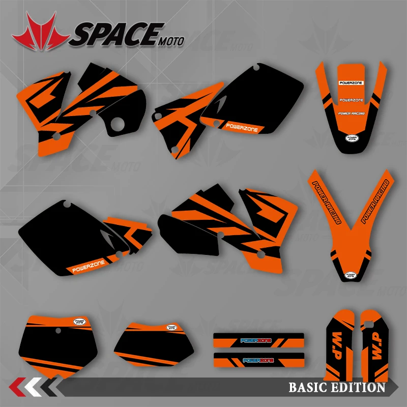 

SPACE MOTO для KTM 01-02SXF 02EXC графический фон наклейки наклейки мотоцикл