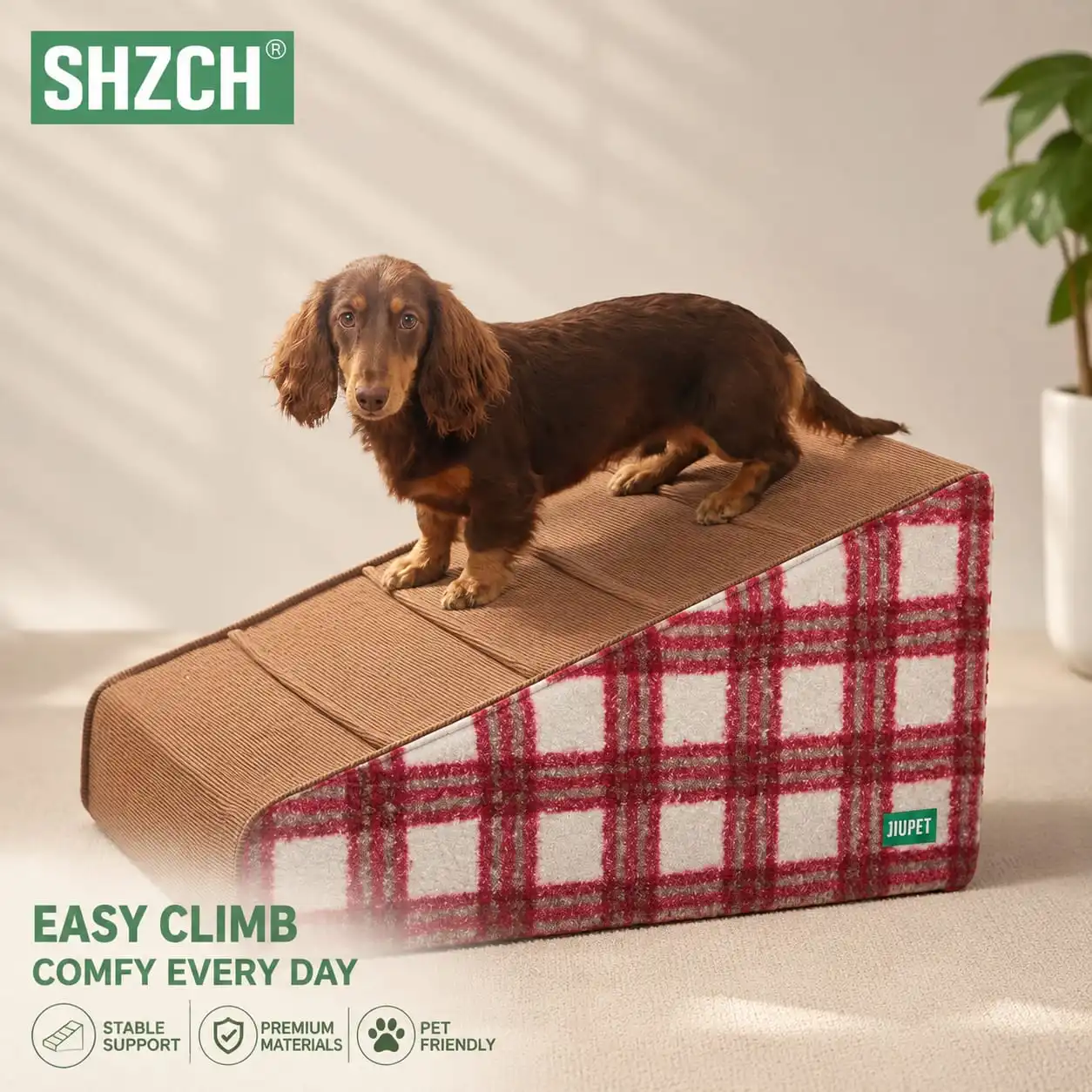 Pet Stairs for Small to Medium Dogs, Non-Slip Removable Washable Ramp, Climbing Steps for Bed & Sofa Access Home Use