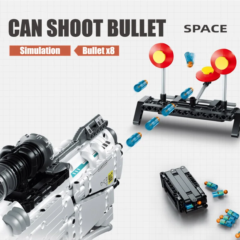 العسكرية لتقوم بها بنفسك مسدس الفضاء سلاح اللبنات الطوب مجموعة MOC المستقبل اليد بندقية التجمع أطقم منمذجة لعب للأطفال الأولاد الهدايا
