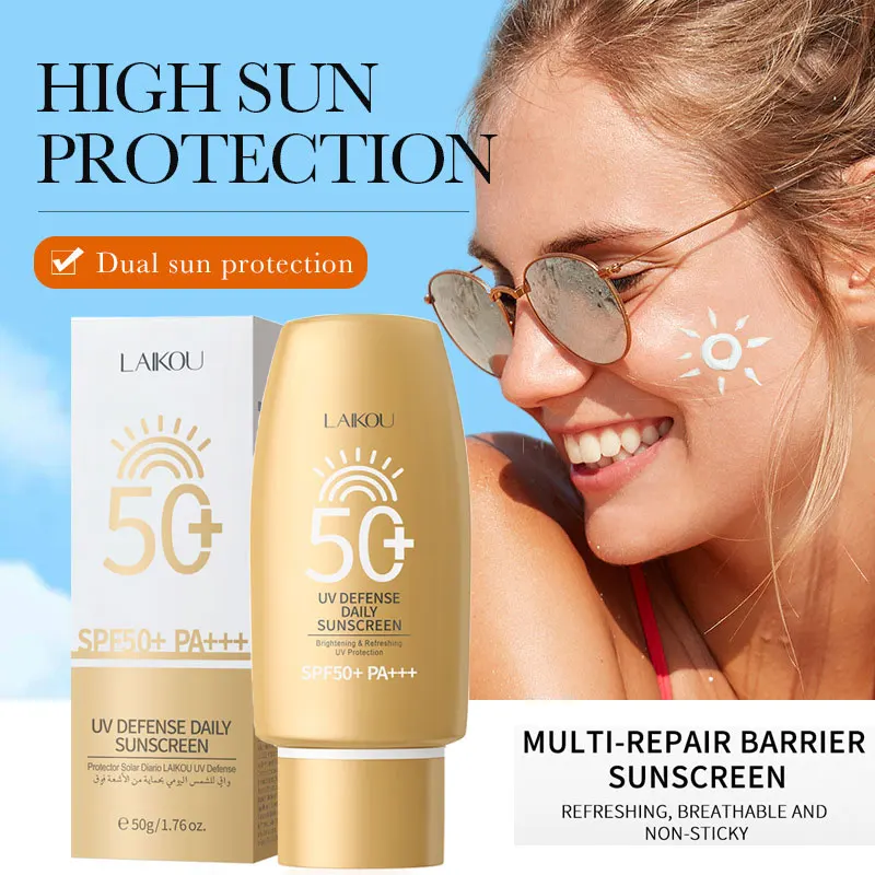 LAIKOU 50g Isolation Sunscreen Cream Sunblock SPF 50+ PA+++ Anti UV Hydrating Face Care Sunscreen Milk Sun Protective Cream