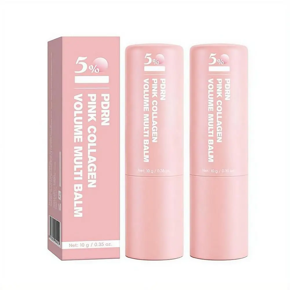 PDRN Pink Collagen Volume Multi Balm 10g Anti-Aging Skin Elasticity Moisturizing Stick For Face Wrinkle Bounce Korean Skincare