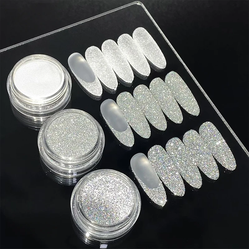 この3点セットには、カラフルなラインストーングリッター、超高輝度のネイルポリッシュ、虹色のレーザーパウダー、ミラーパウダーが含まれています。 毎