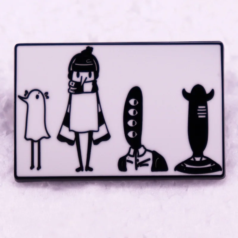 Otaku Punpun Oyasumi insignia esmalte Pin Anime Manga broche joyería mochila decorar