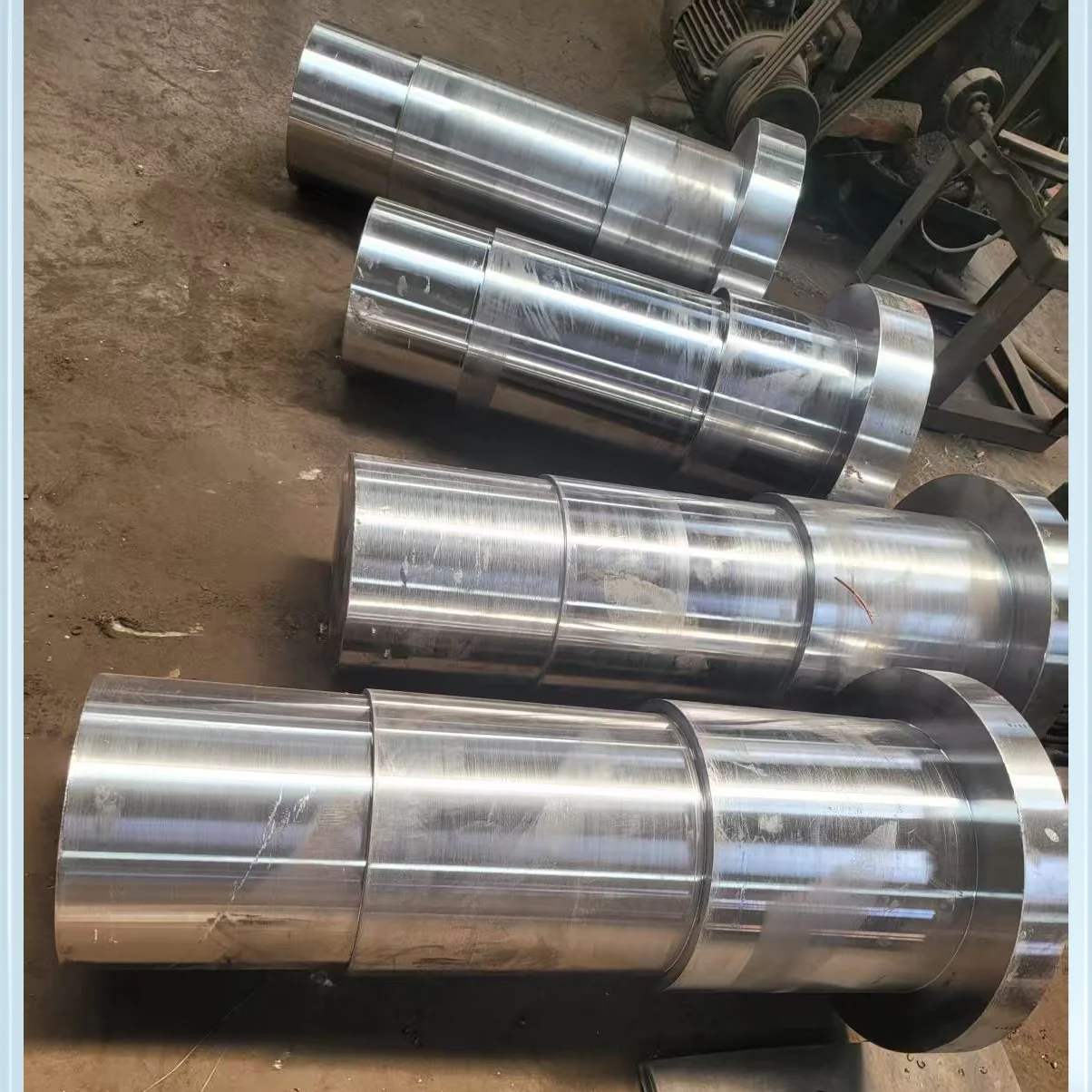 شفة تزوير من الفولاذ المقاوم للصدأ مخصصة دقيقة ساخنة مزورة مع عمود طويل ممتاز مقاوم للتآكل أكثر من 1200 مم #4