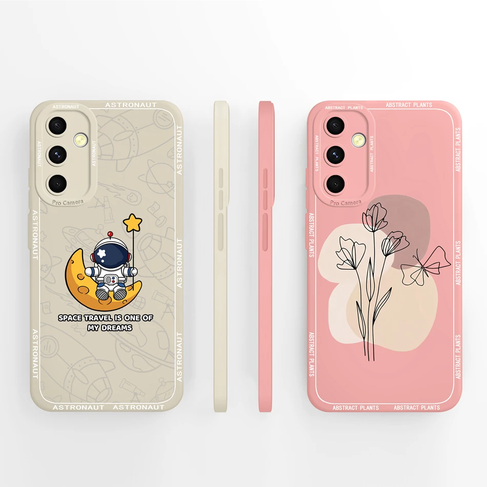 For Samsung Galaxy A54 5G Case Stylish Soft Liquid Silicone Full Protection Anti Drop Protector For Samsung A 54 Cover For Women