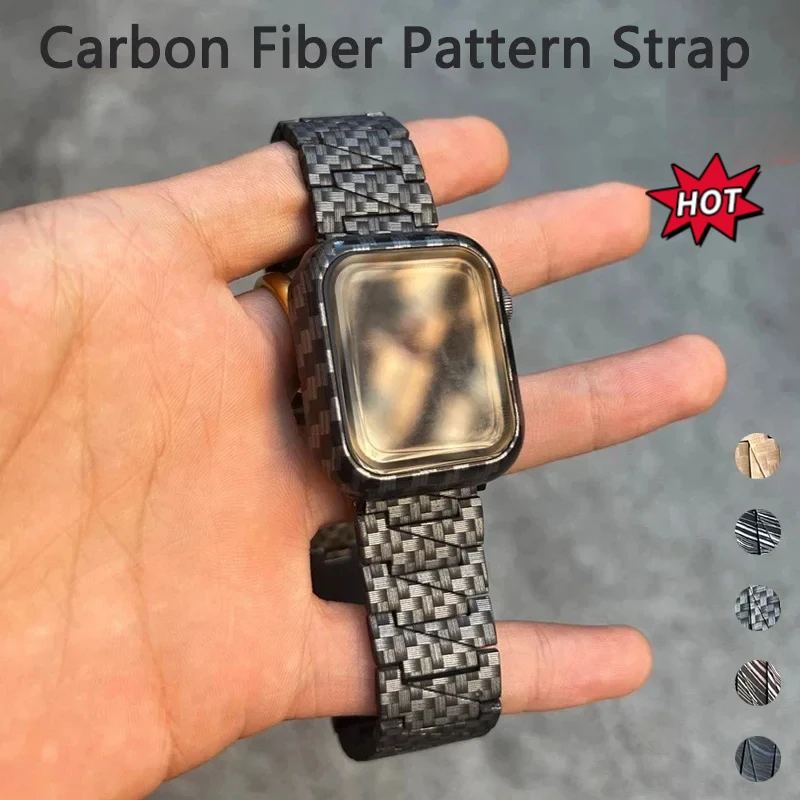 

Ремешок из углеродного волокна для Apple Watch ultra Band 49 мм 8 7 6 5 4 Se 45 мм 41 мм 44 мм 40 мм Браслет Iwatch Series 3 42 мм 38 мм