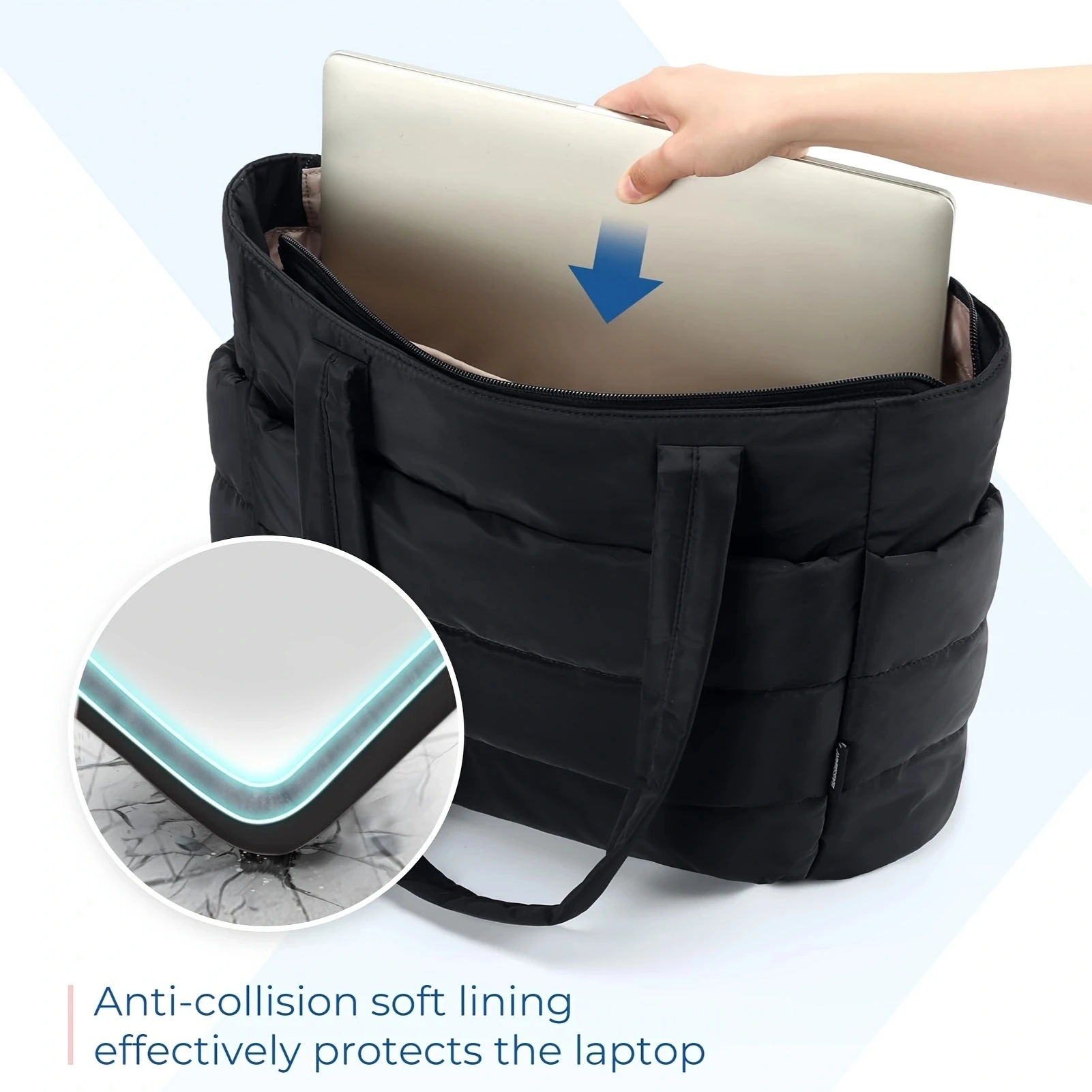 حقيبة يد نسائية جديدة، حقيبة حمل نسائية ذات سعة كبيرة، حقيبة كمبيوتر محمول، حقيبة سفر عصرية، هدية عيد ميلاد #6