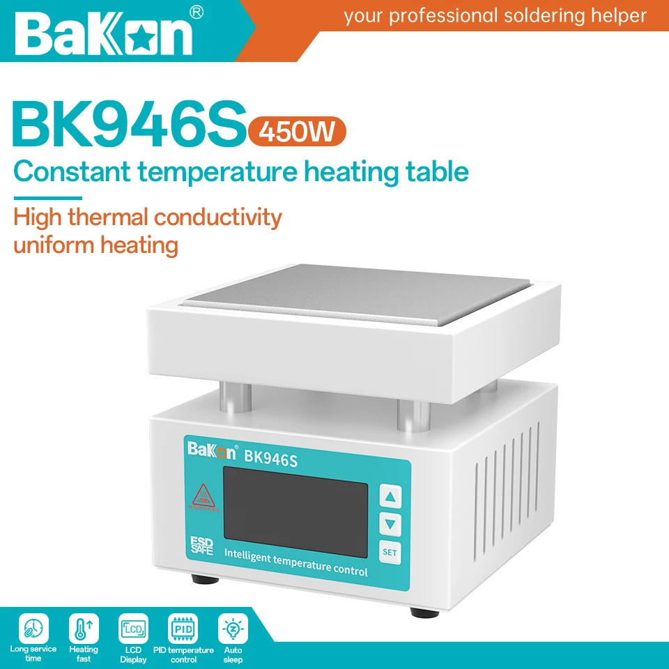 Imagem -02 - Tabela de Aquecimento para Celular Tela Dividida Termostato Pcb Lcd Hot Plate Pré-aquecimento Temperatura Constante 100*100 mm Bk946s