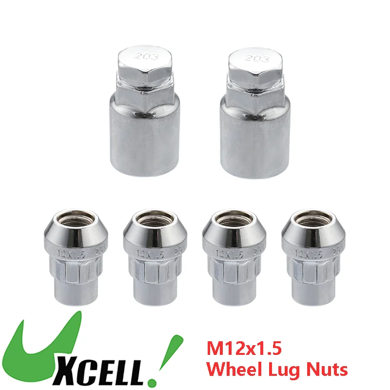 UXCELL M12x1.5 Vehicle Wheel Lock Lug Nuts Car Anti Theft Lug Nut Screw for Hyundai Sonata 2006-2022 for Kia K900 2015-2017