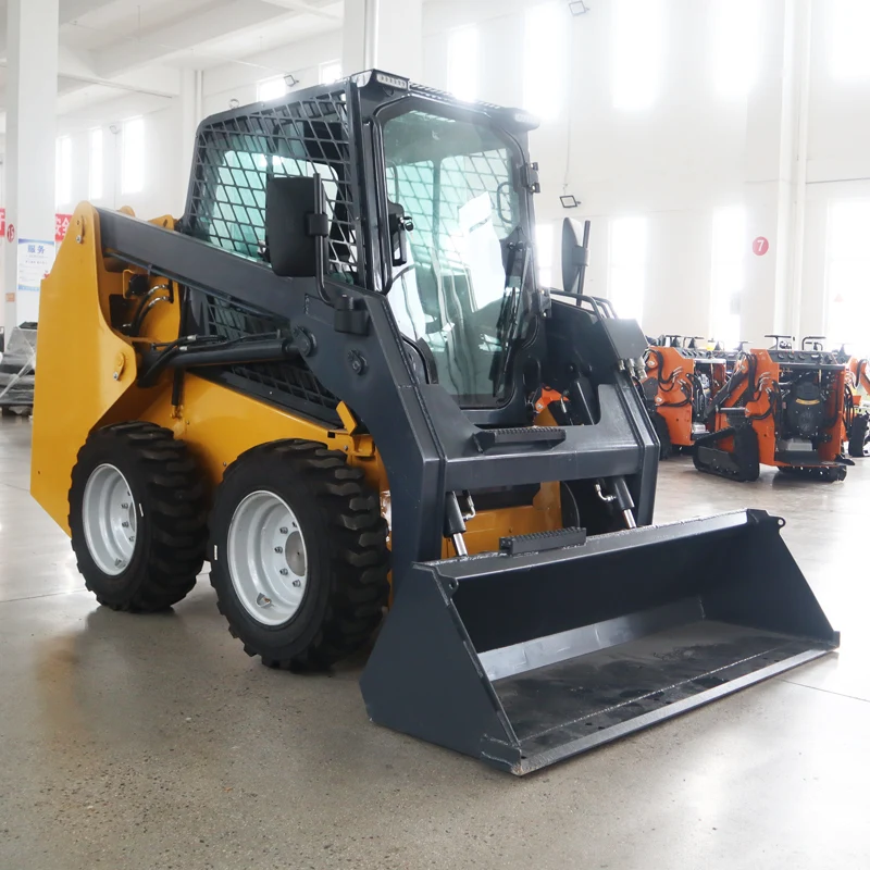 

New Model Compact Loader Skid Steer 4 In 1 Multi Functional Bucket With Fork Forks For Farm landscaping Free Shipping
