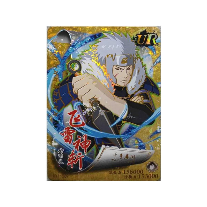 Anime NARUTO Rare UR Refraction Foil Fuu Kimimaro Senju Tobirama Uchiha Fugaku Toys for boys Collectible Cards Birthday Present