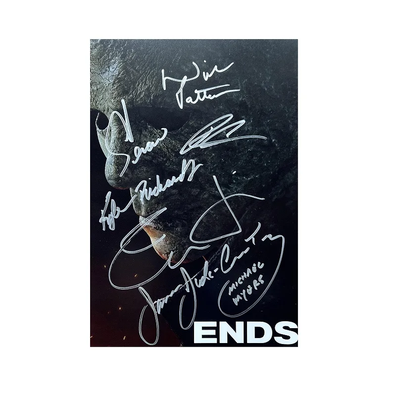 Halloween Ends Cast Signed Autographed Movie, Art Picture Print Silk Poster,Home Wall Decor