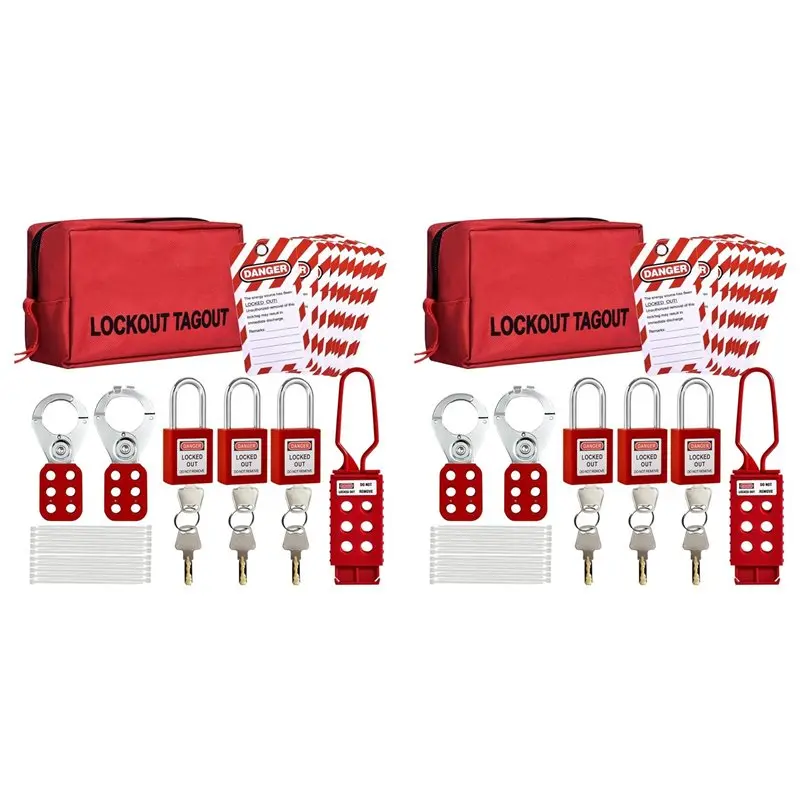 AAAN-2 Set Lockout Tagout Kit,Lock Out Tag Out Kits Electrical,Lock Out Tag Out Padlocks,Electrical Switch Safety Lockout Kit