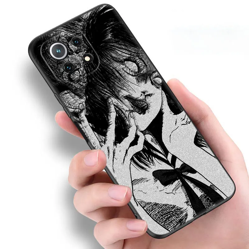 Horror Comic Junji ito Tomie Tees Black Case For Xiaomi 13T 12T Pro 12 11 Lite NE 11T Pro Redmi 12 A1 A2 Plus 10A 10C 9A 9T 9C