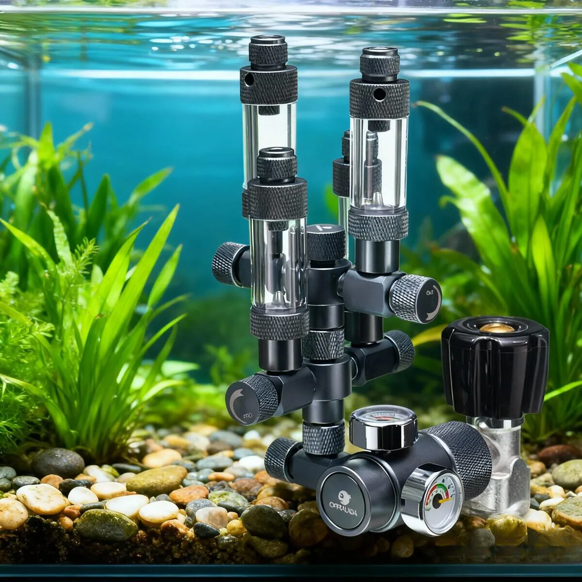 Aquapro Expandable CO2 Splitter One-to-two Aquarium Decoration Plant Tank CO2 Bubble Counter Accessories Supplies Fish Aquatic