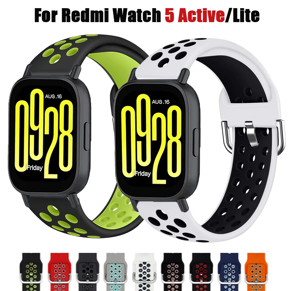Silikon Strap Für Xiaomi Redmi Uhr 5 Aktive Sport Armband Band Für Redmi Uhr 5 Lite Aktive Armband Zubehör correa