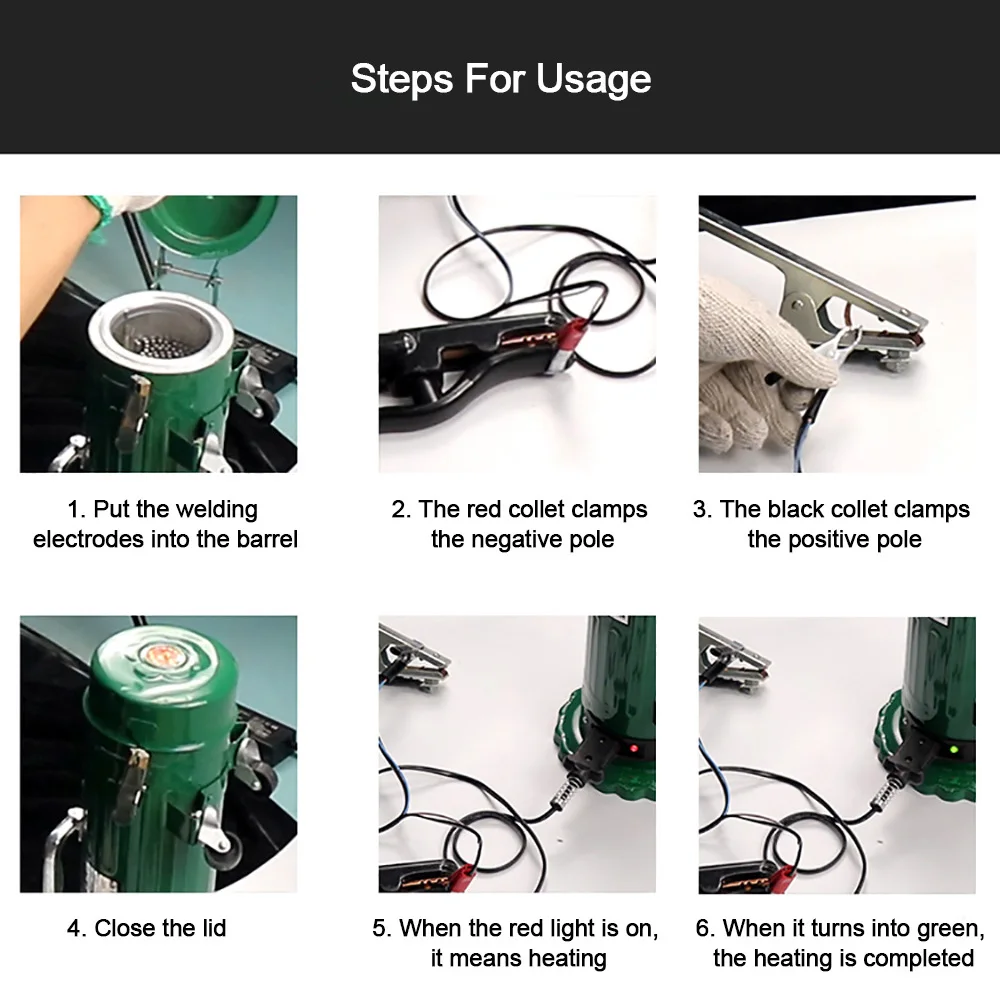 1Pcs Weld Electrode Rod Storage Insulated Container 180 ยฐ C Heating Barrel Gas Arc Welding Rods Heat Retaining Canister