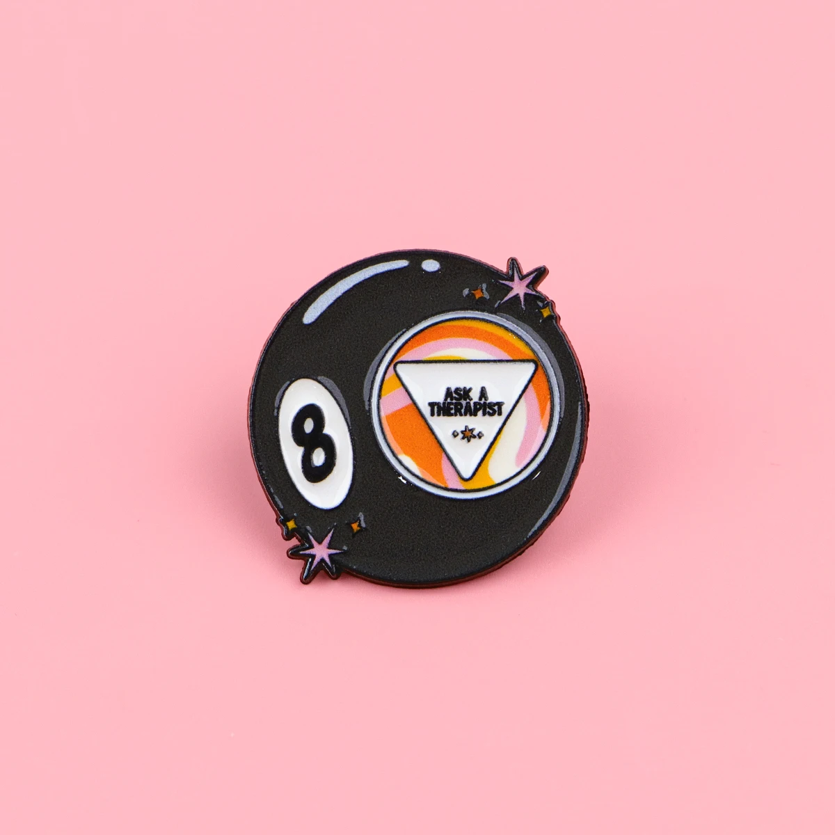 Black Ball 8 Emaille-Pin-Broschen für Damen, Anstecknadeln, Abzeichen auf Rucksack, Kleidung, Accessoires, Modeschmuck, Geschenke für Freunde