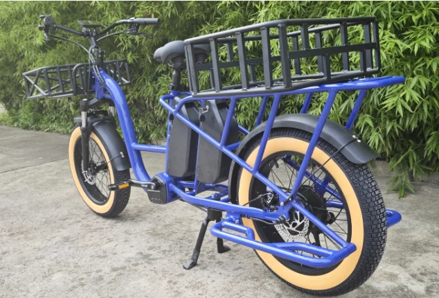 Single Double 20 Ah + 20 Ah Battery Large Capacity Electric Cargo Bike 7 Speed Electric Bike
