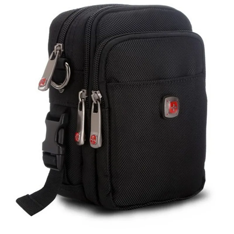 Outdoor Oxford Cloth Men's Waist Bag Single Shoulder Bag Mobile Phone Waist Bag   Knife Brand Soft Handle Fashionable