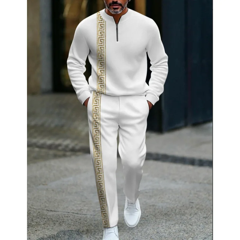 

Мужской комплект с длинными рукавами и длинными брюками, удобная и дышащая спортивная одежда для мужчин, повседневная мода для бега, весна-осень