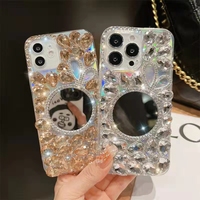 Sunjolly Mirror Diamond Case for Huawei P10 Lite Mate 7 8 9 Pro G9 Nova Plus Maimang 5 4 G8 Pink Crystal Rhinestone Phone Cover