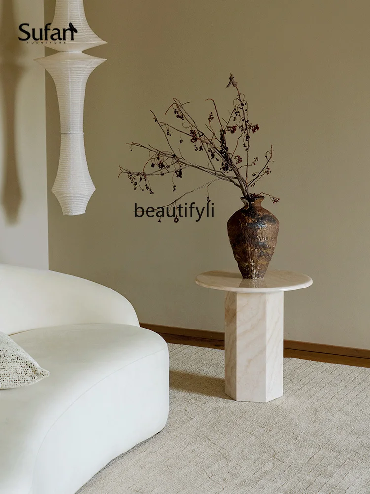 Tea Table/Retro Coffee Table B & B Tea Table Combination over White Travertine Art Side Table