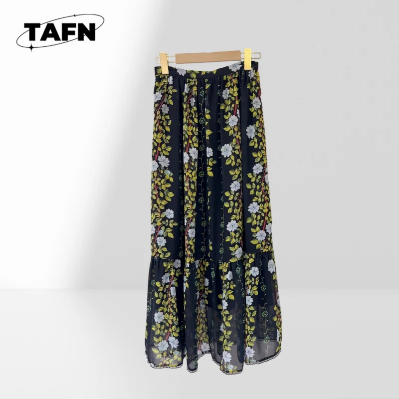 

Printing Skirt Poster Style Large Skirt Versatile Item Pleated Skirt with Elastic Waist – Fashionable Comfortable Every AG2812