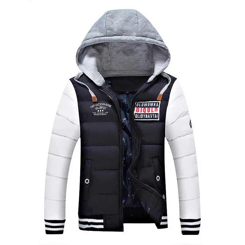 Men\'s Style Personalized Street Culture Thickened Fashion Cotton Padded Clothes Warm Hooded