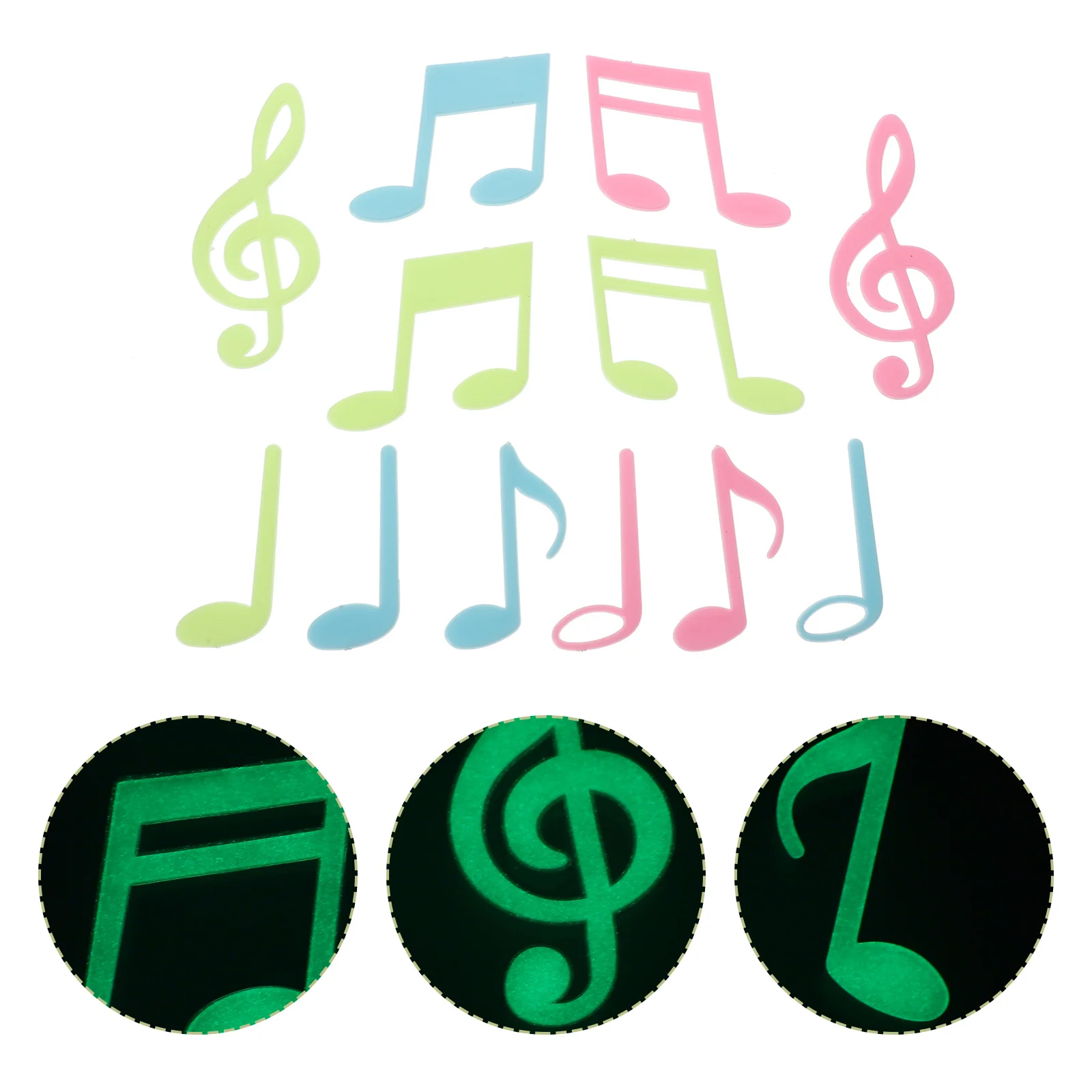 

1Set Glow Luminous Music Note Wall Decals Removable Self-Adhesive Waterproof Stickers Kids Room Decorative Wall Stickers