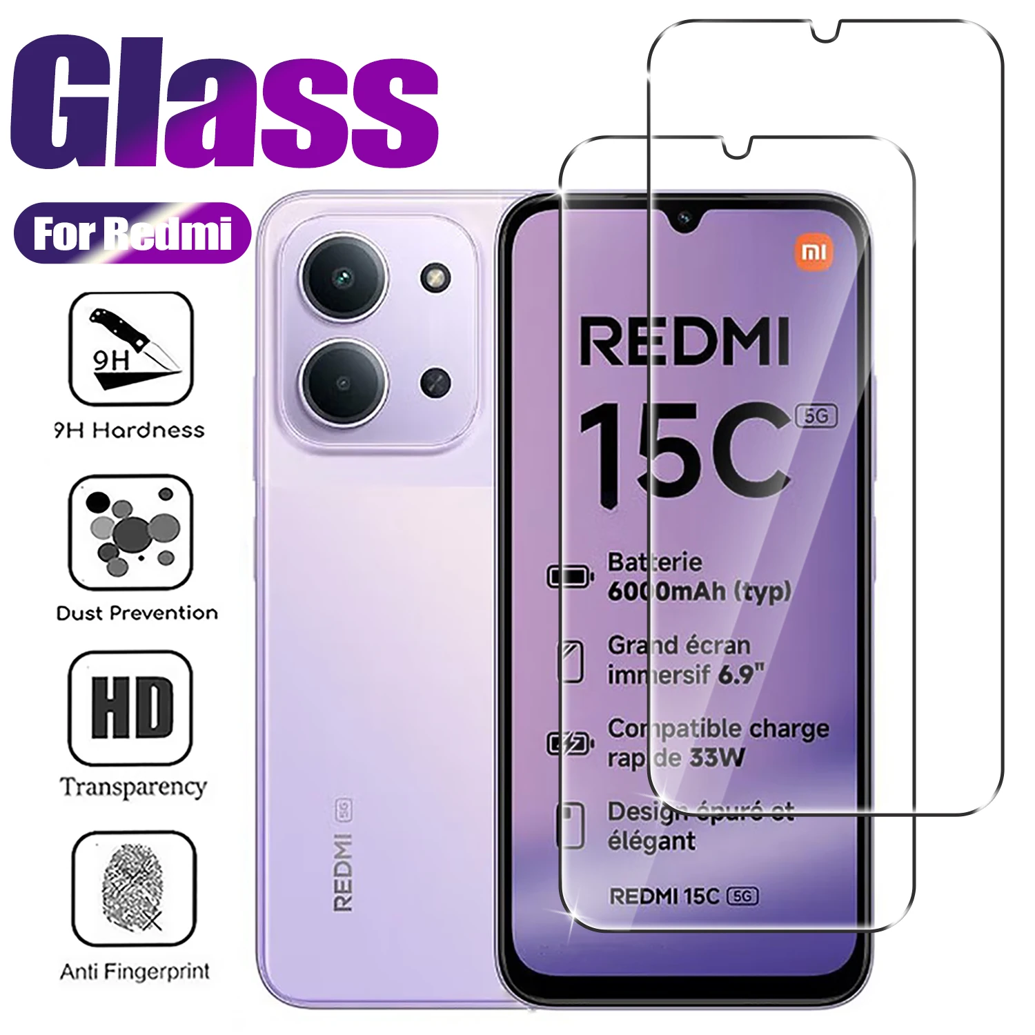 2Pcs Tempered Glass… - image