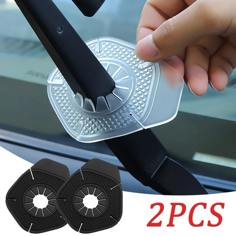 2pcs Universal Car Windshield Wiper Protective Cover for Prevent Debris Leaf Falling Wiper Bottom Hole Dustproof  Cover