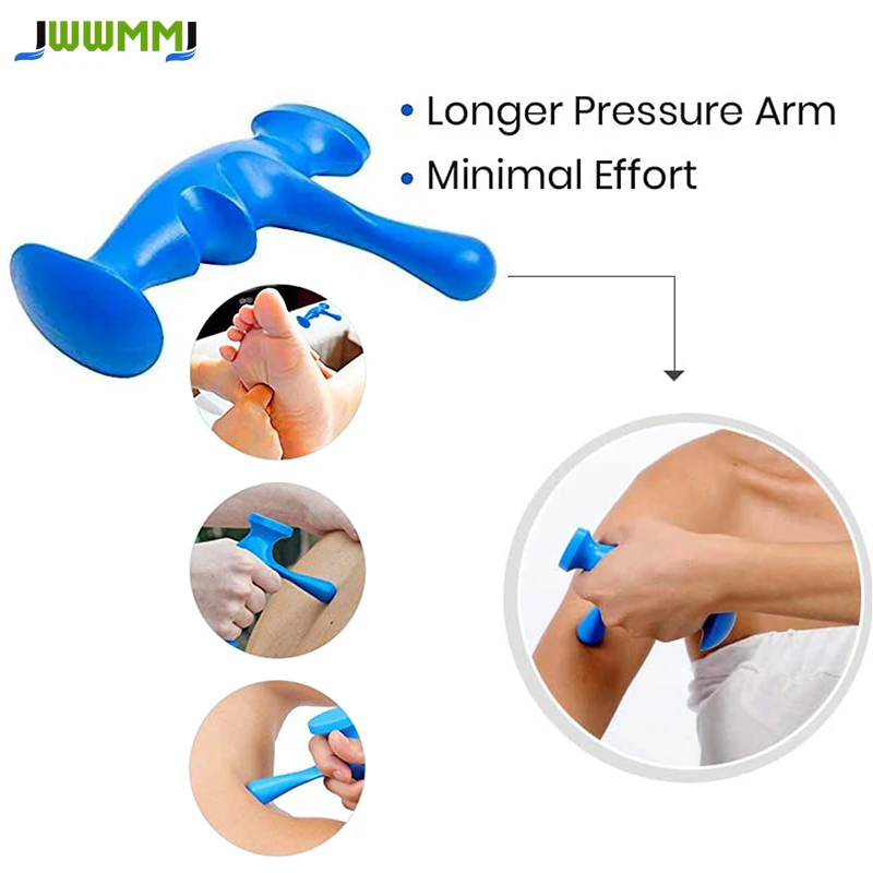 1Pcs Handheld Deep Tissue Massage Tool Self Massager Trigger Point Reflexology Body Long Arm Effective Home SPA Self Massager