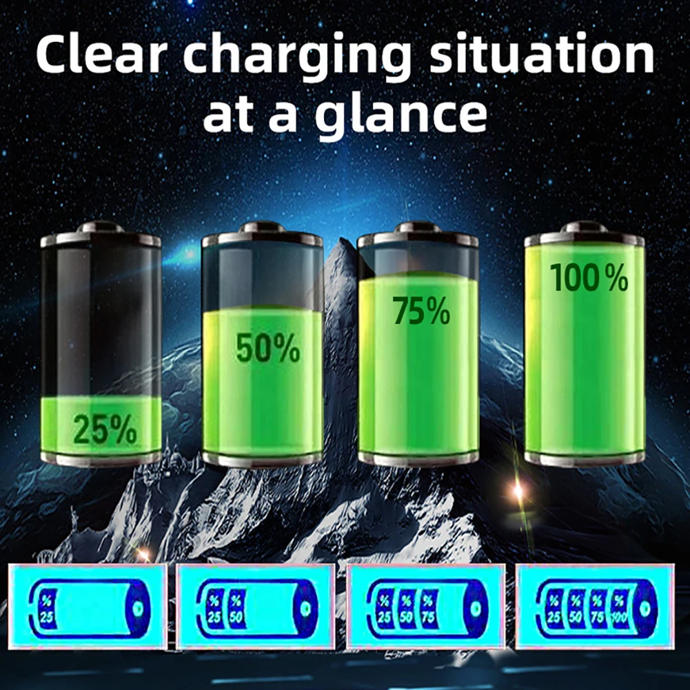 400A Heavy Duty Smart Battery Charger LCD Display Car Battery Charger Battery High Power Fast Charger Self-Stop Battery Charger