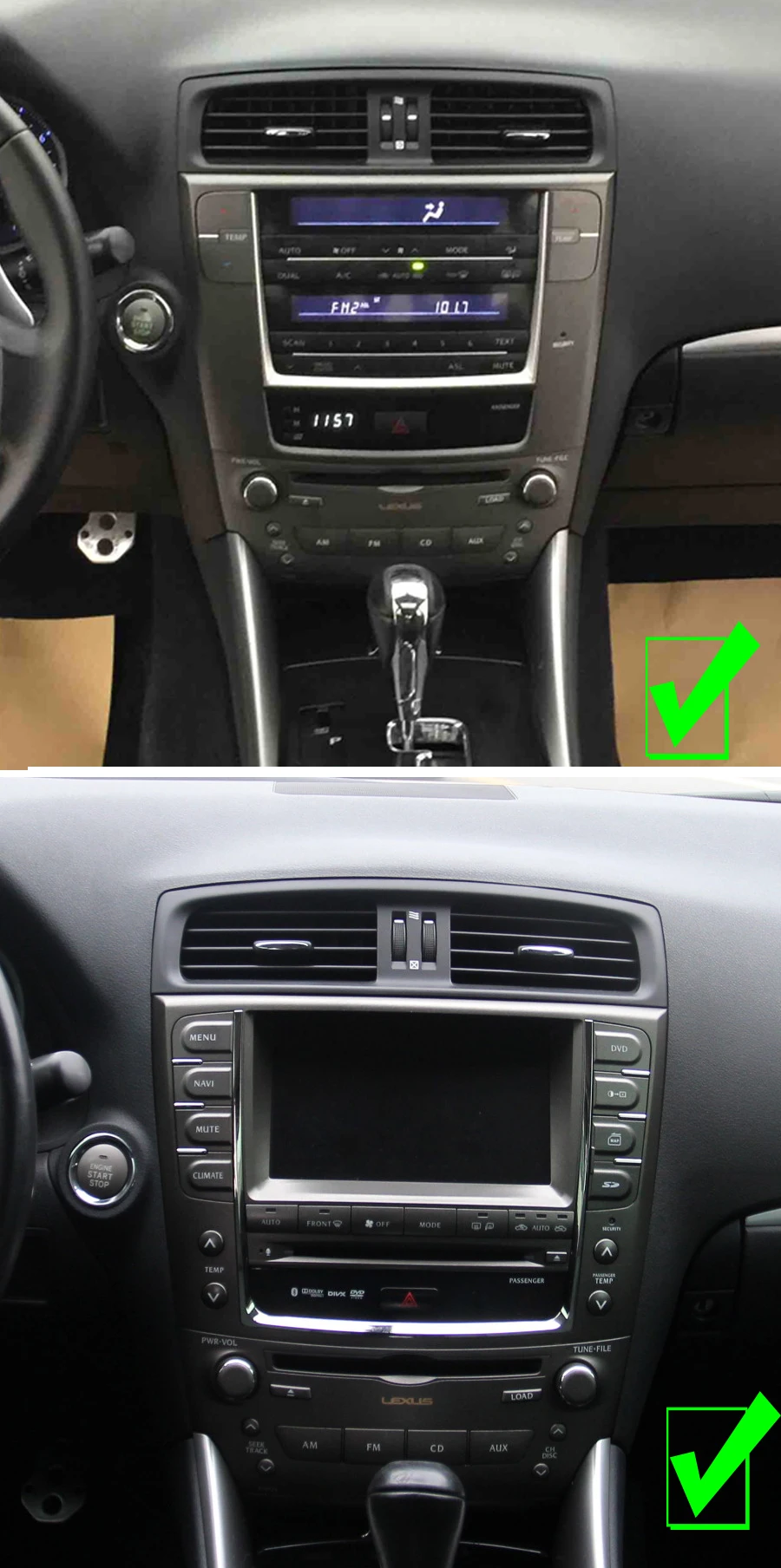 For Lexus IS IS250 IS300 IS200 IS220 IS350 2005-2012 Car Radio Android Auto Carplay GPS Navigation 10.4