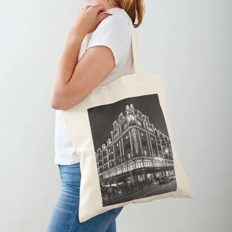 

Harrods B&W Tote Bag shopper bag women Fabric bag supermarket folding tote bags cloth bags