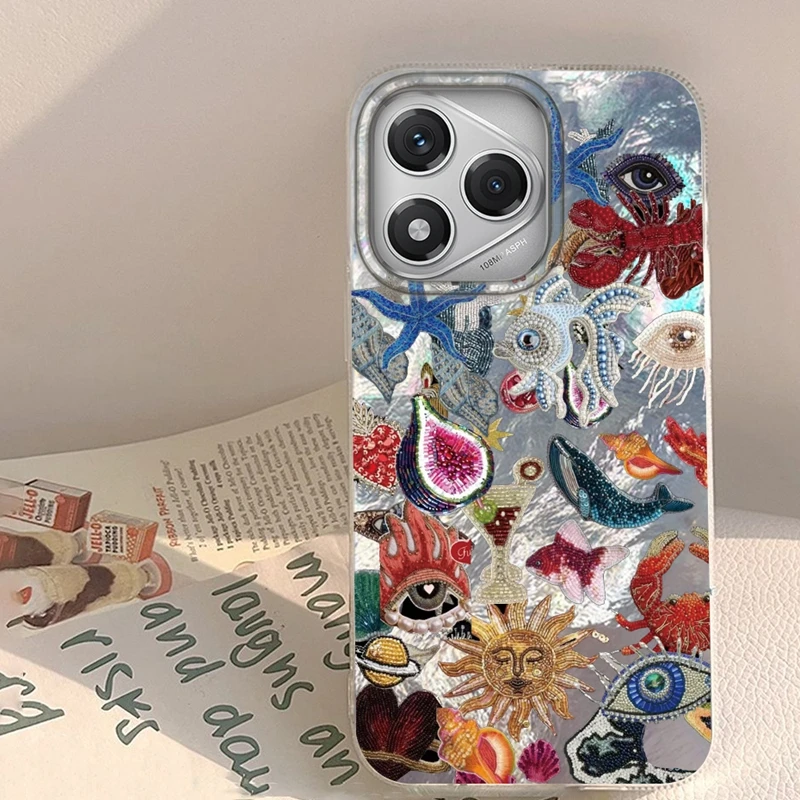 Женский чехол в стиле ретро Sun Cocktail Fruit для Honor 400 Pro X9c Magic7 Magic6 200 Lite Smart X9a X8a X8b X8c X7c X7b X8 Fundas Cover