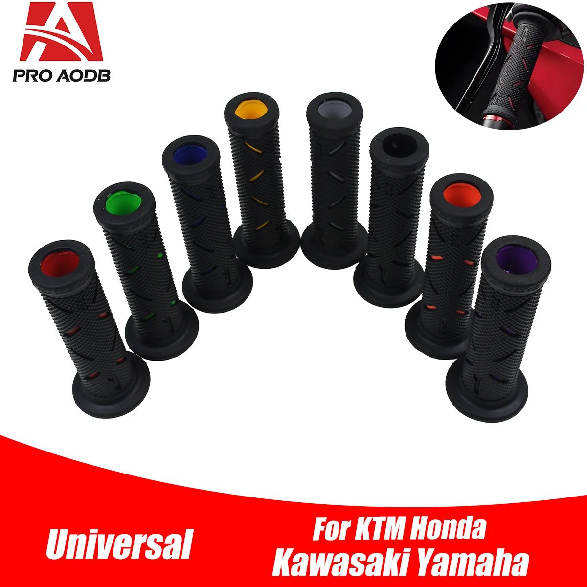 Puños de manillar universales para motocicleta MOTO-GP, para Ducati 848EVO/1098/1198 Panigale 899 959 1199 1299 V4 V4S V4R V2 Supersport950
